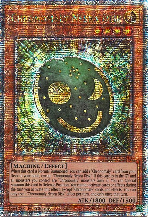 Chronomaly Nebra Disk [RA04-EN213] Quarter Century Secret Rare | Exor Games New Glasgow