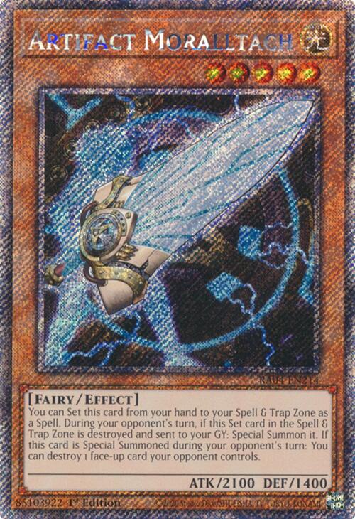 Artifact Moralltach [RA04-EN214] Platinum Secret Rare | Exor Games New Glasgow