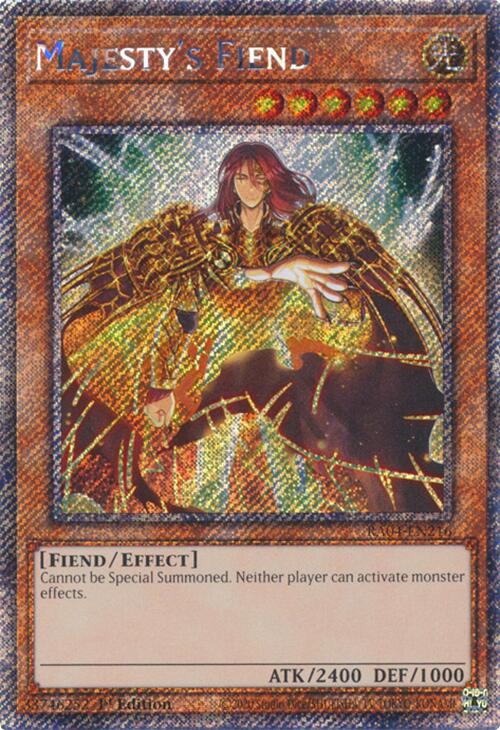 Majesty's Fiend [RA04-EN216] Platinum Secret Rare | Exor Games New Glasgow