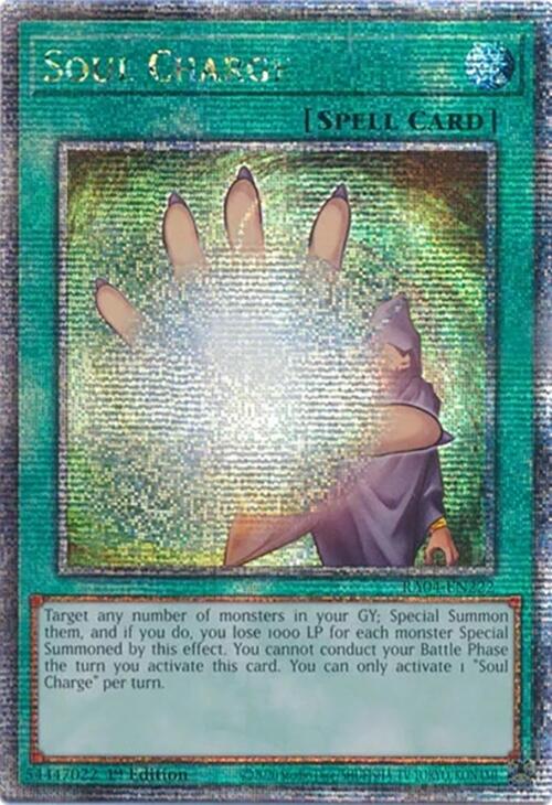 Soul Charge [RA04-EN222] Quarter Century Secret Rare | Exor Games New Glasgow