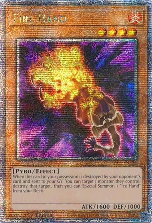 Fire Hand [RA04-EN224] Quarter Century Secret Rare | Exor Games New Glasgow