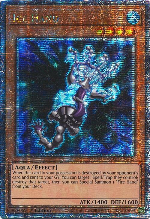 Ice Hand [RA04-EN225] Quarter Century Secret Rare | Exor Games New Glasgow