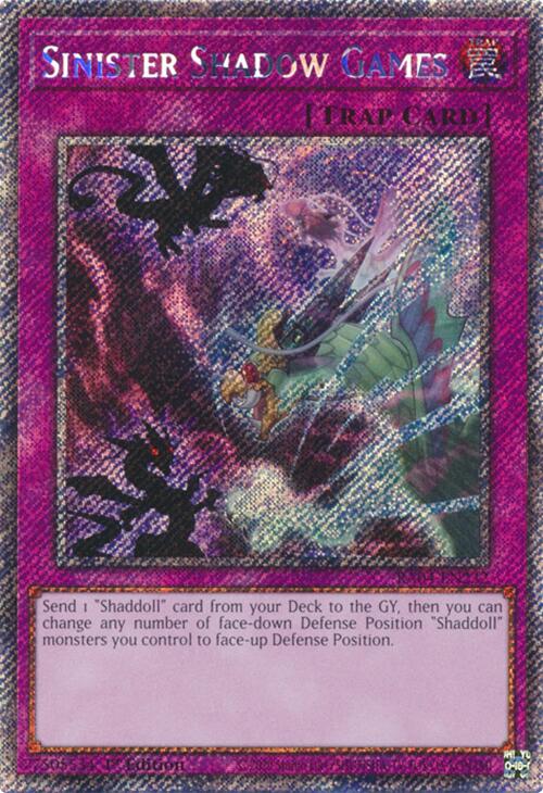 Sinister Shadow Games [RA04-EN232] Platinum Secret Rare | Exor Games New Glasgow
