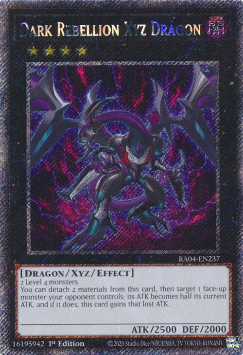 Dark Rebellion Xyz Dragon [RA04-EN237] Platinum Secret Rare | Exor Games New Glasgow