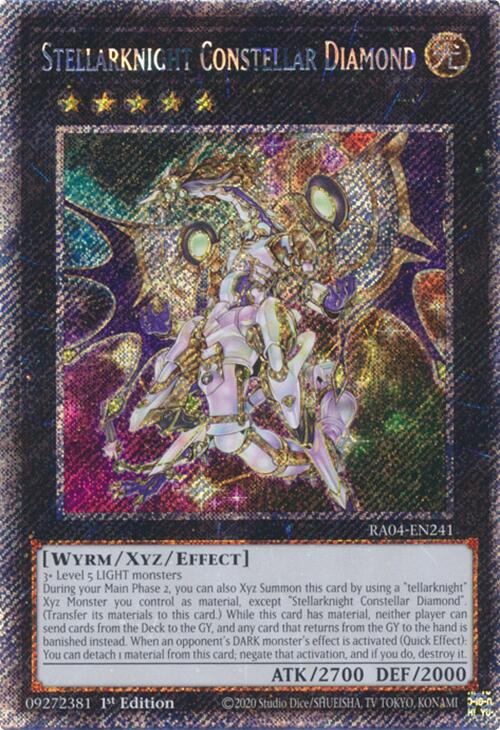 Stellarknight Constellar Diamond [RA04-EN241] Platinum Secret Rare | Exor Games New Glasgow