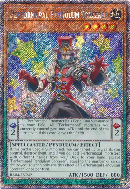 Performapal Pendulum Sorcerer [RA04-EN242] Platinum Secret Rare | Exor Games New Glasgow