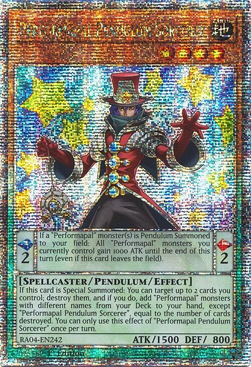 Performapal Pendulum Sorcerer [RA04-EN242] Quarter Century Secret Rare | Exor Games New Glasgow