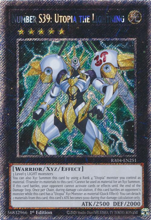 Number S39: Utopia the Lightning [RA04-EN251] Platinum Secret Rare | Exor Games New Glasgow