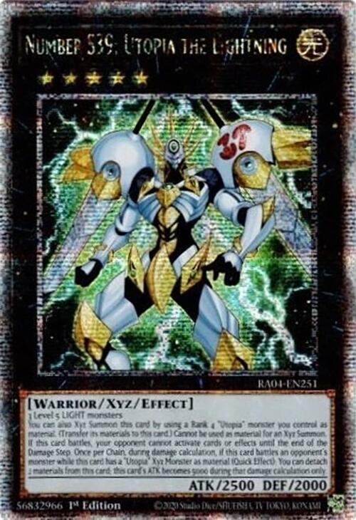 Number S39: Utopia the Lightning [RA04-EN251] Quarter Century Secret Rare | Exor Games New Glasgow