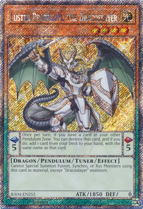 Luster Pendulum, the Dracoslayer [RA04-EN252] Platinum Secret Rare | Exor Games New Glasgow