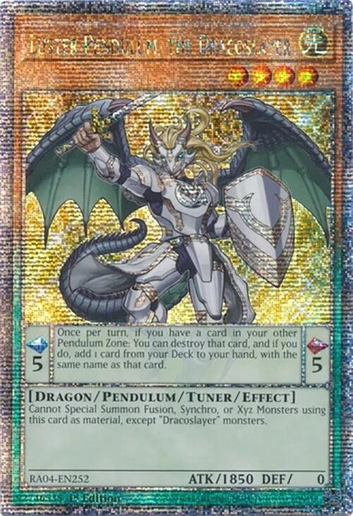 Luster Pendulum, the Dracoslayer [RA04-EN252] Quarter Century Secret Rare | Exor Games New Glasgow