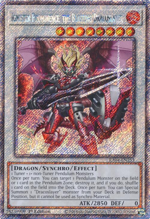 Ignister Prominence, the Blasting Dracoslayer [RA04-EN253] Platinum Secret Rare | Exor Games New Glasgow