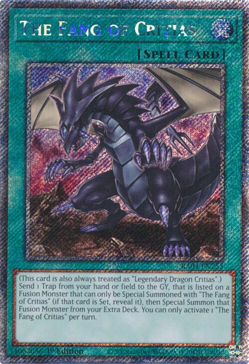 The Fang of Critias [RA04-EN255] Platinum Secret Rare | Exor Games New Glasgow