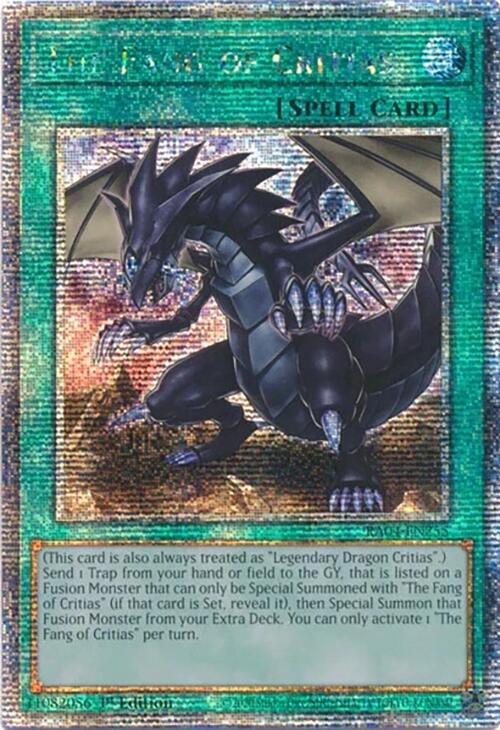 The Fang of Critias [RA04-EN255] Quarter Century Secret Rare | Exor Games New Glasgow