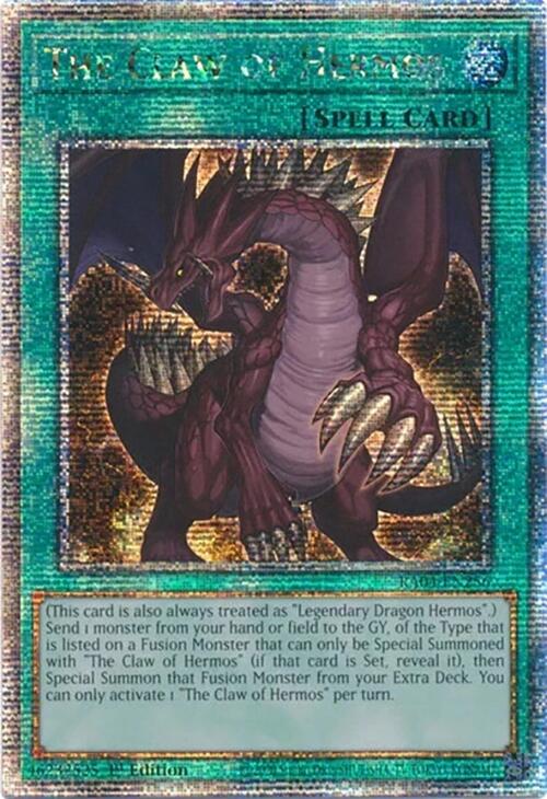 The Claw of Hermos [RA04-EN256] Quarter Century Secret Rare | Exor Games New Glasgow