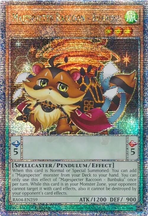 Majespecter Raccoon - Bunbuku [RA04-EN259] Quarter Century Secret Rare | Exor Games New Glasgow