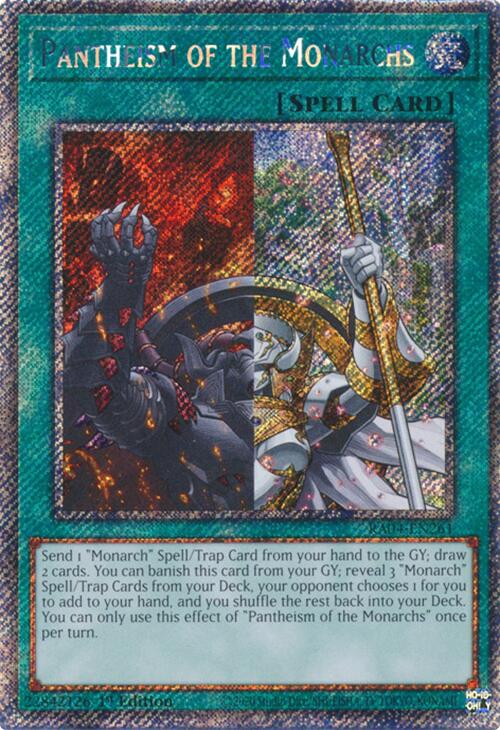 Pantheism of the Monarchs [RA04-EN261] Platinum Secret Rare | Exor Games New Glasgow