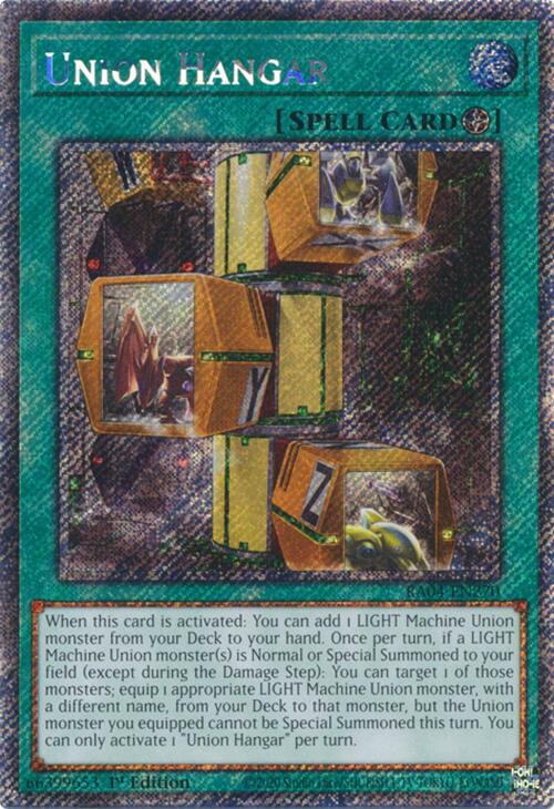 Union Hangar [RA04-EN270] Platinum Secret Rare | Exor Games New Glasgow
