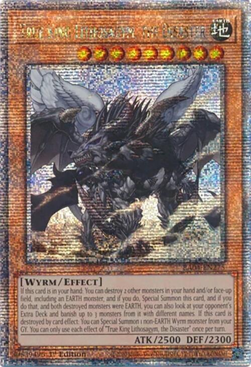 True King Lithosagym, the Disaster [RA04-EN275] Quarter Century Secret Rare | Exor Games New Glasgow