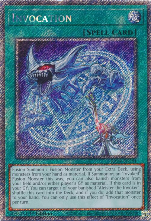 Invocation [RA04-EN281] Platinum Secret Rare | Exor Games New Glasgow