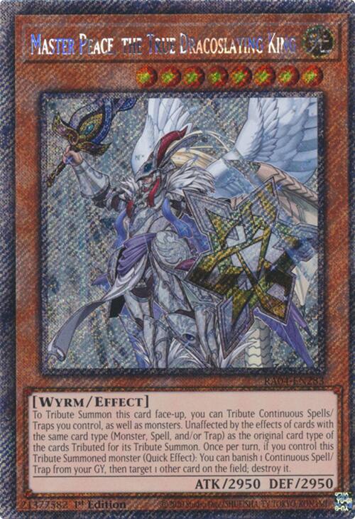 Master Peace, the True Dracoslaying King [RA04-EN283] Platinum Secret Rare | Exor Games New Glasgow