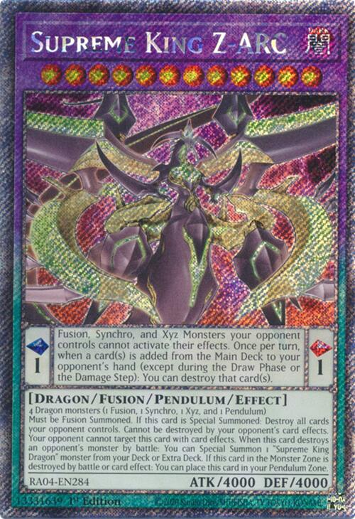 Supreme King Z-ARC [RA04-EN284] Platinum Secret Rare | Exor Games New Glasgow