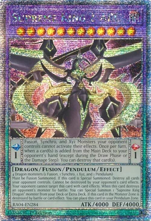 Supreme King Z-ARC [RA04-EN284] Quarter Century Secret Rare | Exor Games New Glasgow