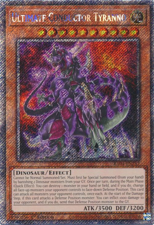 Ultimate Conductor Tyranno [RA04-EN287] Platinum Secret Rare | Exor Games New Glasgow