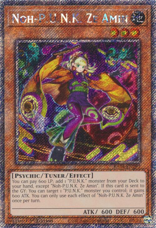 Noh-P.U.N.K. Ze Amin [RA04-EN293] Platinum Secret Rare | Exor Games New Glasgow