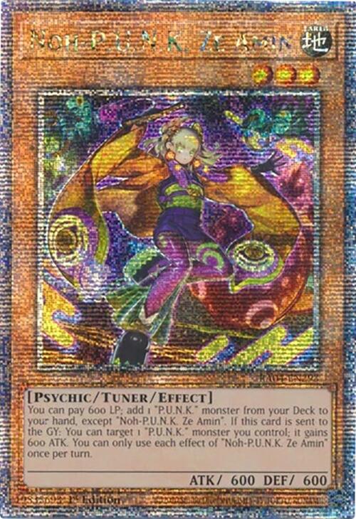Noh-P.U.N.K. Ze Amin [RA04-EN293] Quarter Century Secret Rare | Exor Games New Glasgow