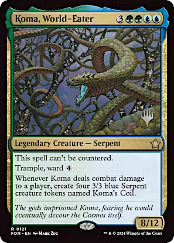 Koma, World-Eater (Promo Pack) [Aetherdrift Promos] | Exor Games New Glasgow