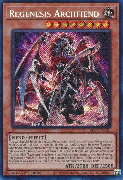 Regenesis Archfiend [ALIN-EN016] Secret Rare | Exor Games New Glasgow