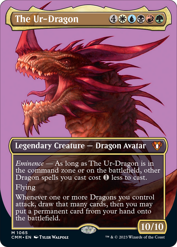 The Ur-Dragon (Borderless Textured Foil Frame Break) [Commander Masters] | Exor Games New Glasgow