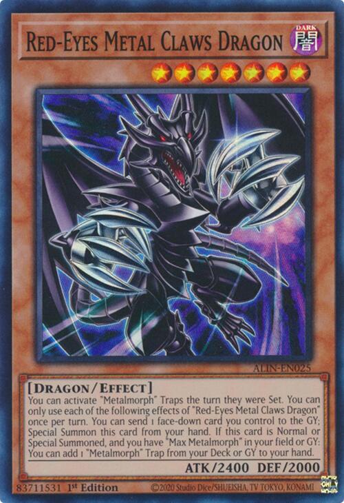 Red-Eyes Metal Claws Dragon [ALIN-EN025] Super Rare | Exor Games New Glasgow