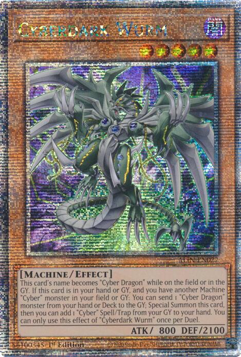 Cyberdark Wurm [ALIN-EN027] Quarter Century Secret Rare | Exor Games New Glasgow