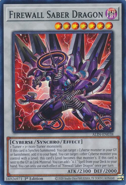 Firewall Saber Dragon [ALIN-EN038] Super Rare | Exor Games New Glasgow