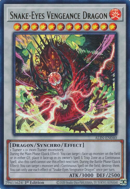 Snake-Eyes Vengeance Dragon [ALIN-EN040] Ultra Rare | Exor Games New Glasgow