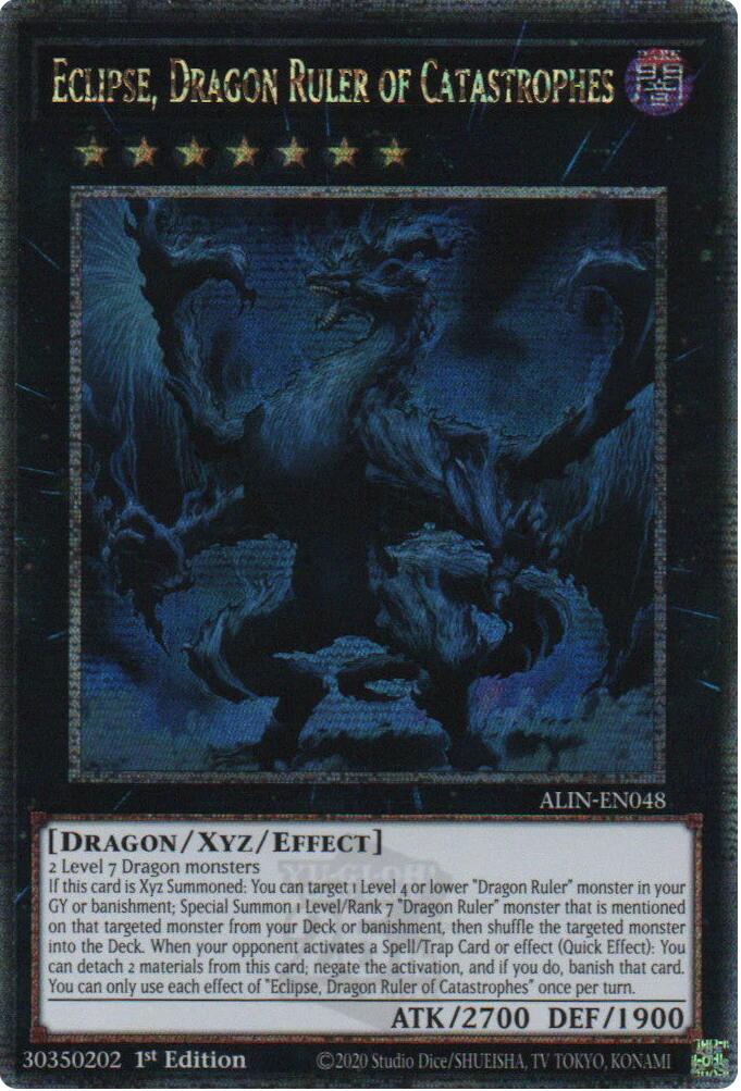 Eclipse, Dragon Ruler of Catastrophes [ALIN-EN048] Quarter Century Secret Rare | Exor Games New Glasgow