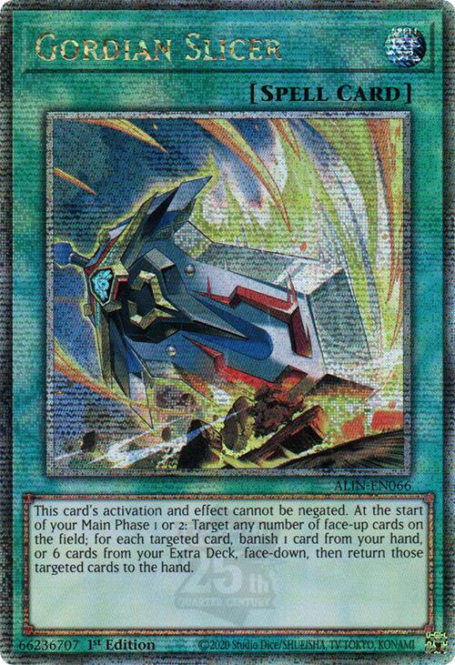 Gordian Slicer [ALIN-EN066] Quarter Century Secret Rare | Exor Games New Glasgow