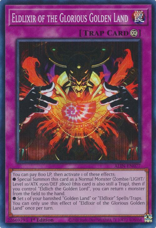 Eldlixir of the Glorious Golden Land [ALIN-EN077] Super Rare | Exor Games New Glasgow