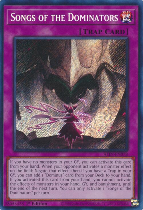 Songs of the Dominators [ALIN-EN078] Secret Rare | Exor Games New Glasgow