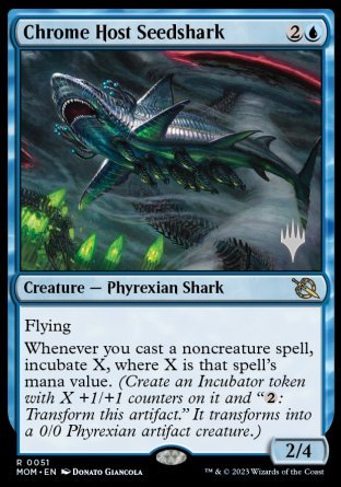 Chrome Host Seedshark (Promo Pack) [March of the Machine Promos] | Exor Games New Glasgow