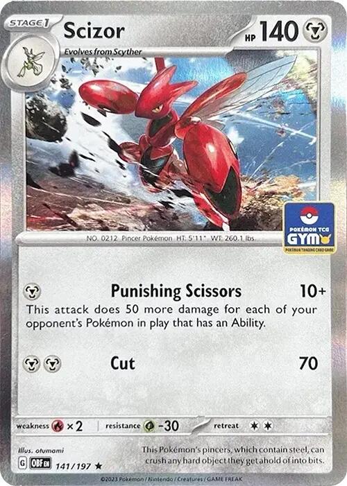 Scizor (141/197) (Pokemon Gym Promo) [Scarlet & Violet: Obsidian Flames] | Exor Games New Glasgow