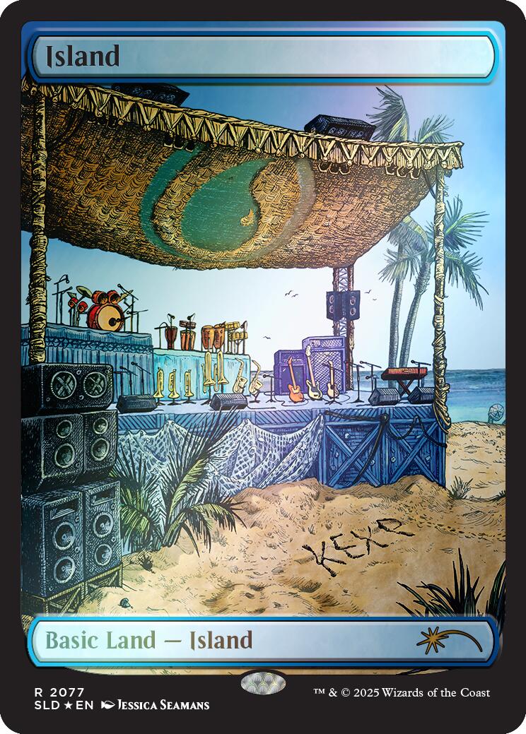 Island (2077) (Rainbow Foil) [Secret Lair Drop Series] | Exor Games New Glasgow