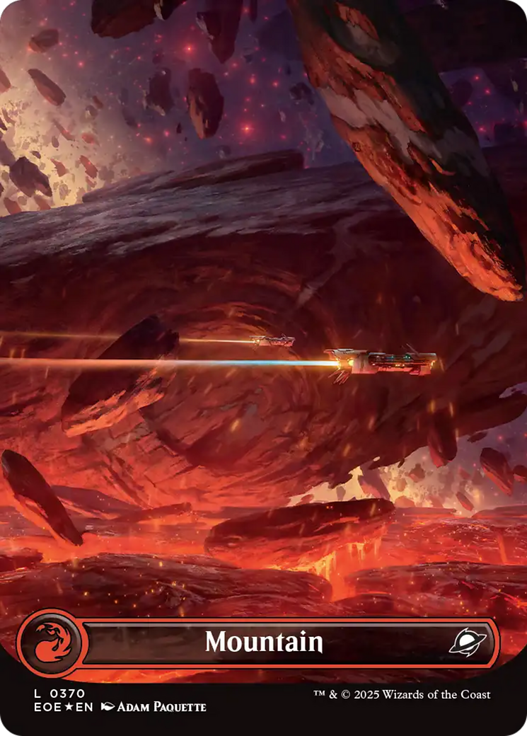 Mountain (0370) (Borderless) (Galaxy Foil) [Edge of Eternities] | Exor Games New Glasgow