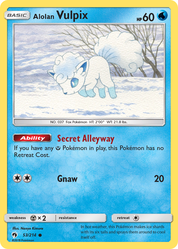 Alolan Vulpix (53/214) [Sun & Moon: Lost Thunder] | Exor Games New Glasgow
