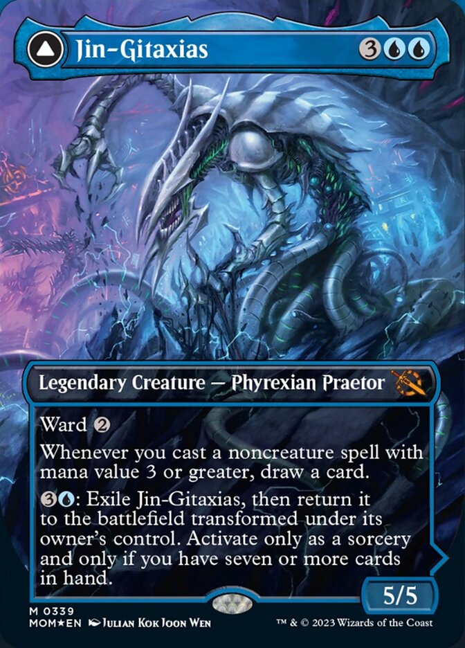 Jin-Gitaxias // The Great Synthesis (Borderless Alternate Art) [March of the Machine] | Exor Games New Glasgow