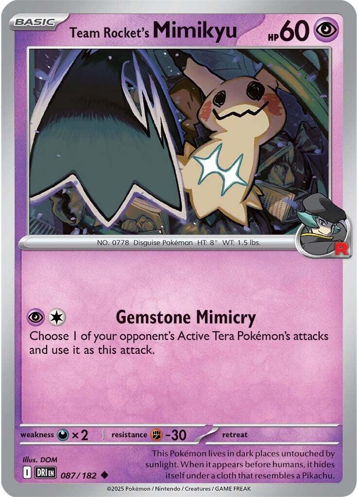 Team Rocket's Mimikyu (087/182) [Scarlet & Violet: Destined Rivals] | Exor Games New Glasgow