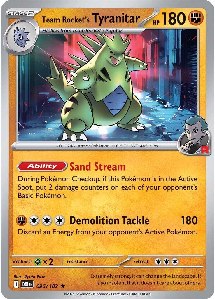 Team Rocket's Tyranitar (096/182) [Scarlet & Violet: Destined Rivals] | Exor Games New Glasgow