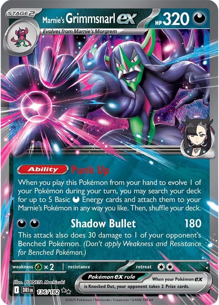 Marnie's Grimmsnarl ex (136/182) [Scarlet & Violet: Destined Rivals] | Exor Games New Glasgow